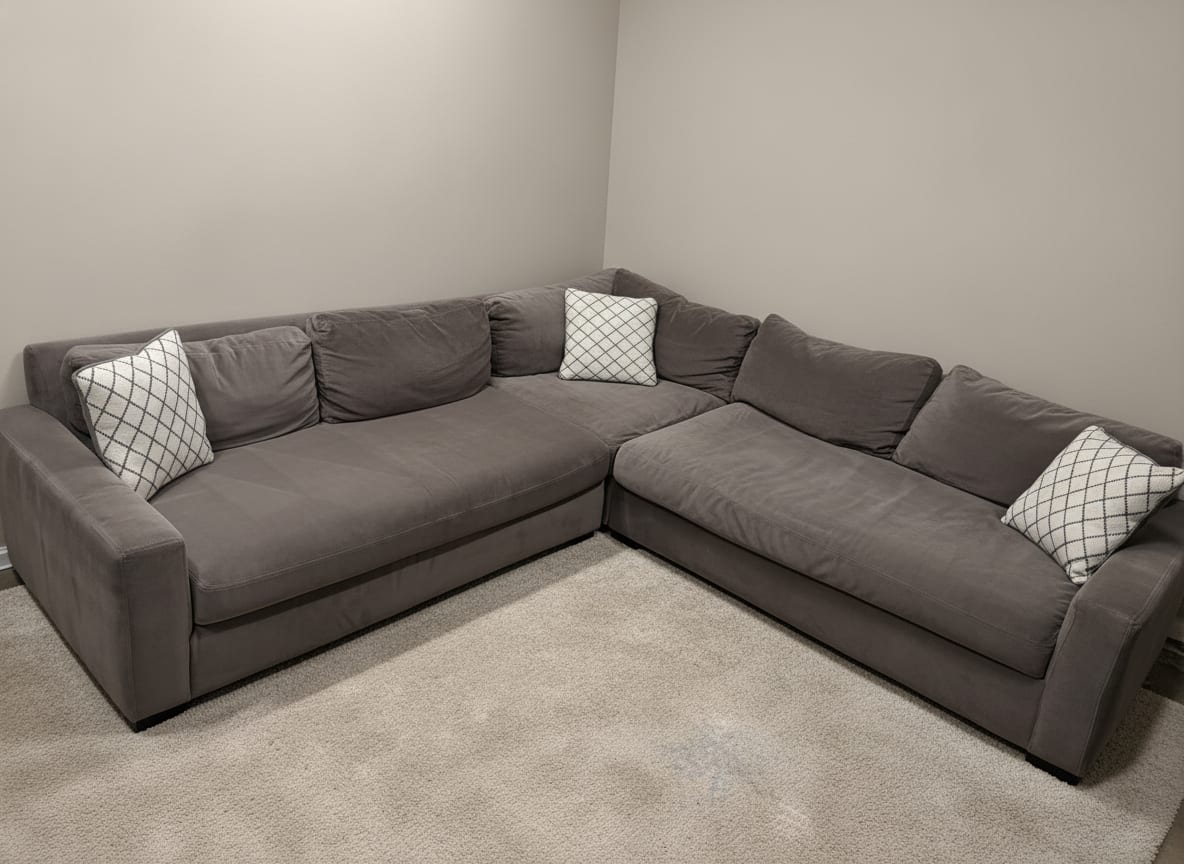 Maxwell Luxe sectional, side view