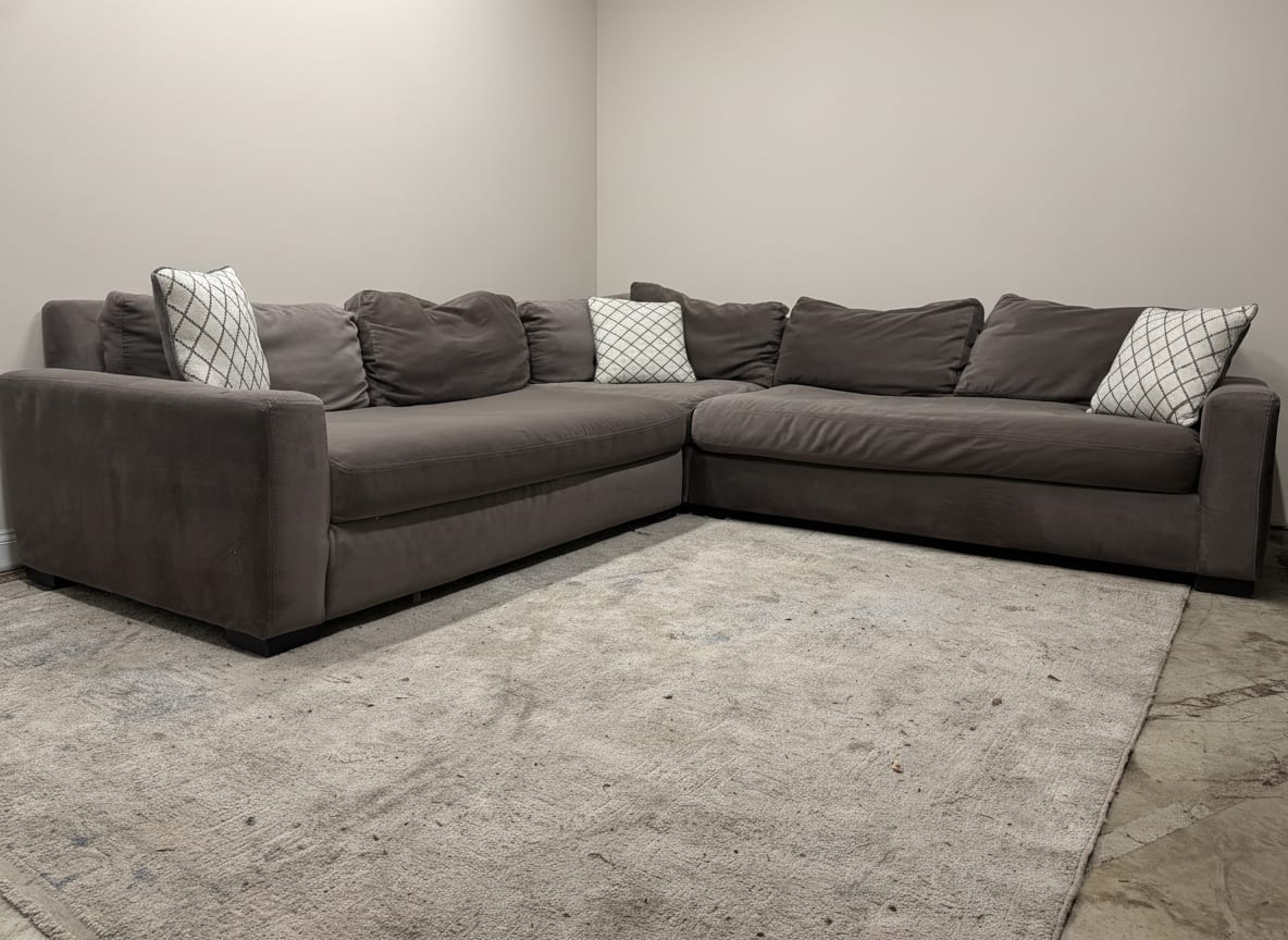 Maxwell Luxe sectional, wide view