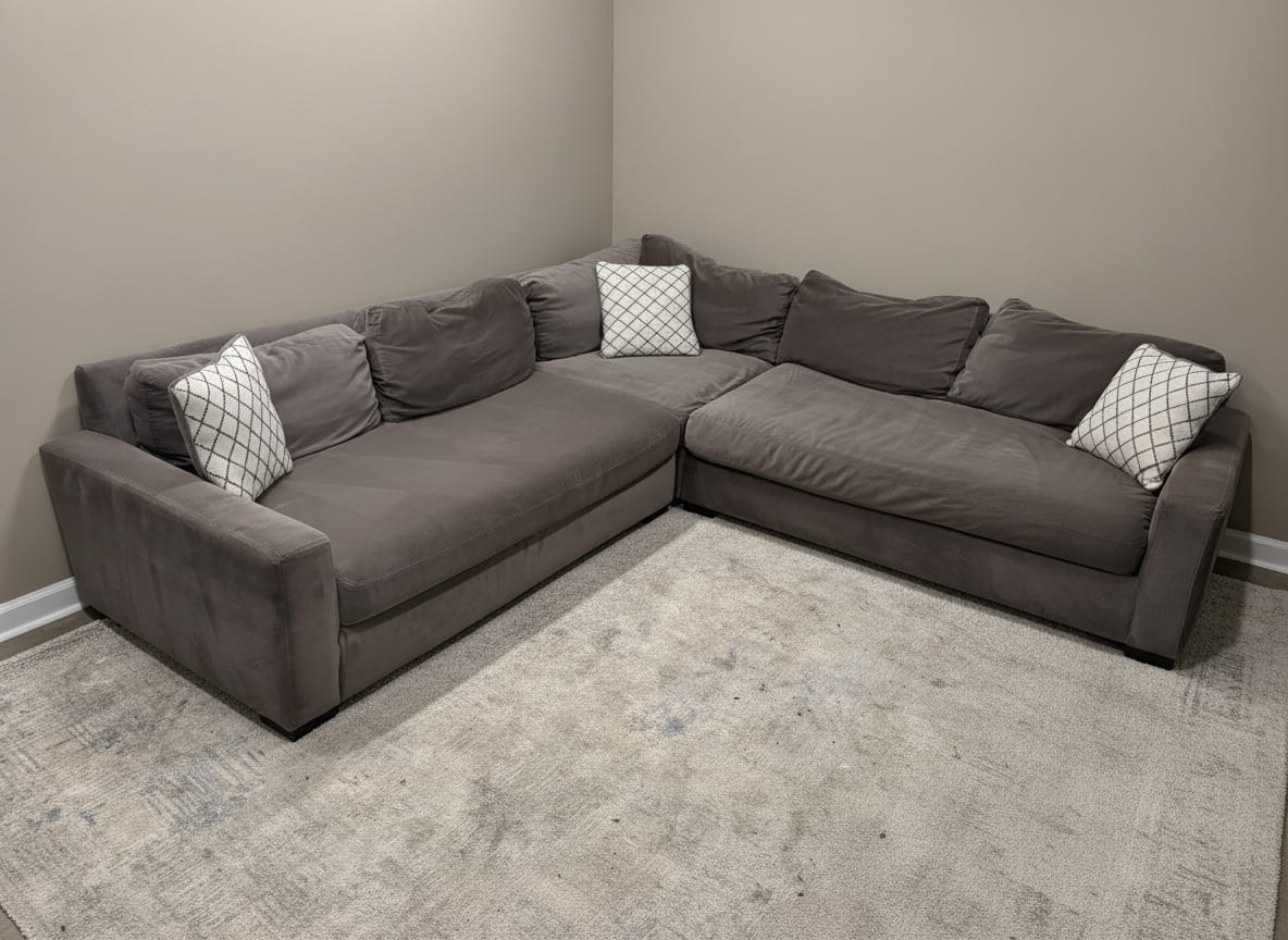 Gray fabric close-up