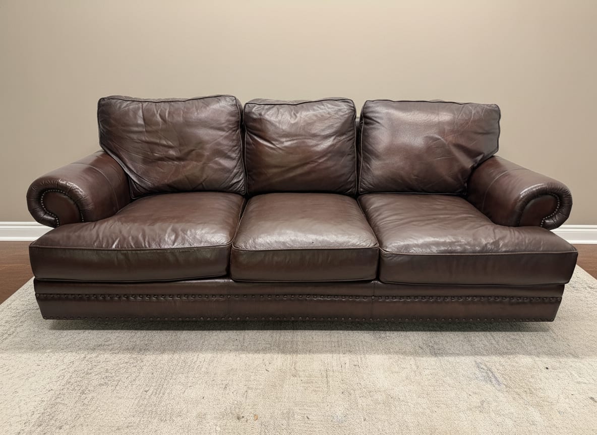 Brown leather close-up